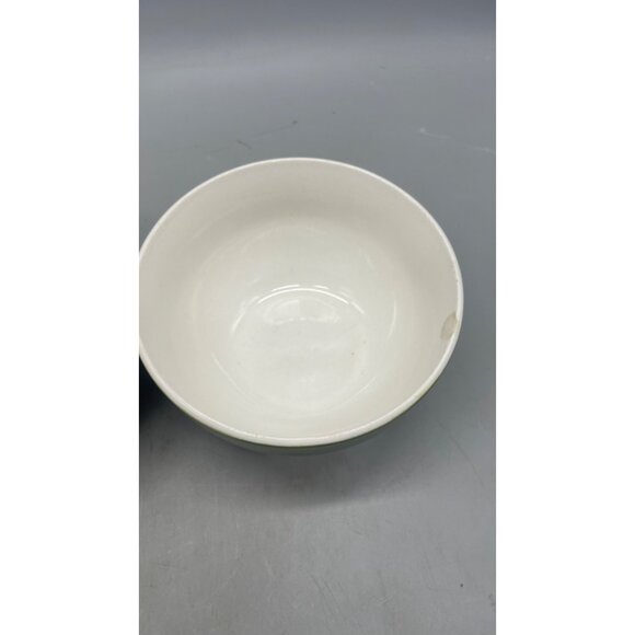 JCPenney Green & White Porcelain Bowls Set Of 2 By Home Collection 6x3.5" READ - Picture 3 of 7